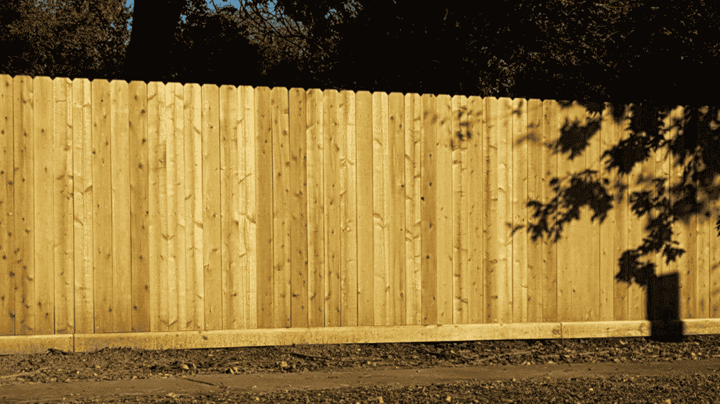 Wood fence installation